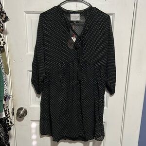 HAYDEN Black Polka Dot Dress